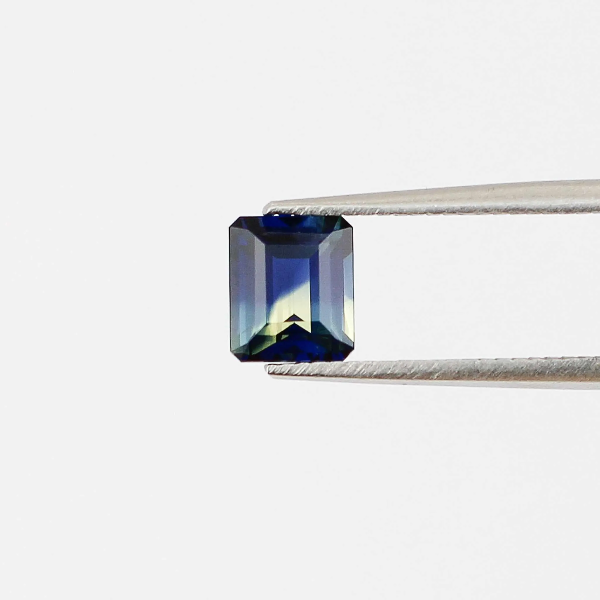 1.37ct Emerald Cut Blue Yellow Sapphire