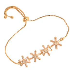 Adjustable Rose Gold CZ: Sparkling Comfort Bracelet
