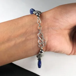 Amazing Blue Lapis Lazuli Bracelet Healing  Adjustable