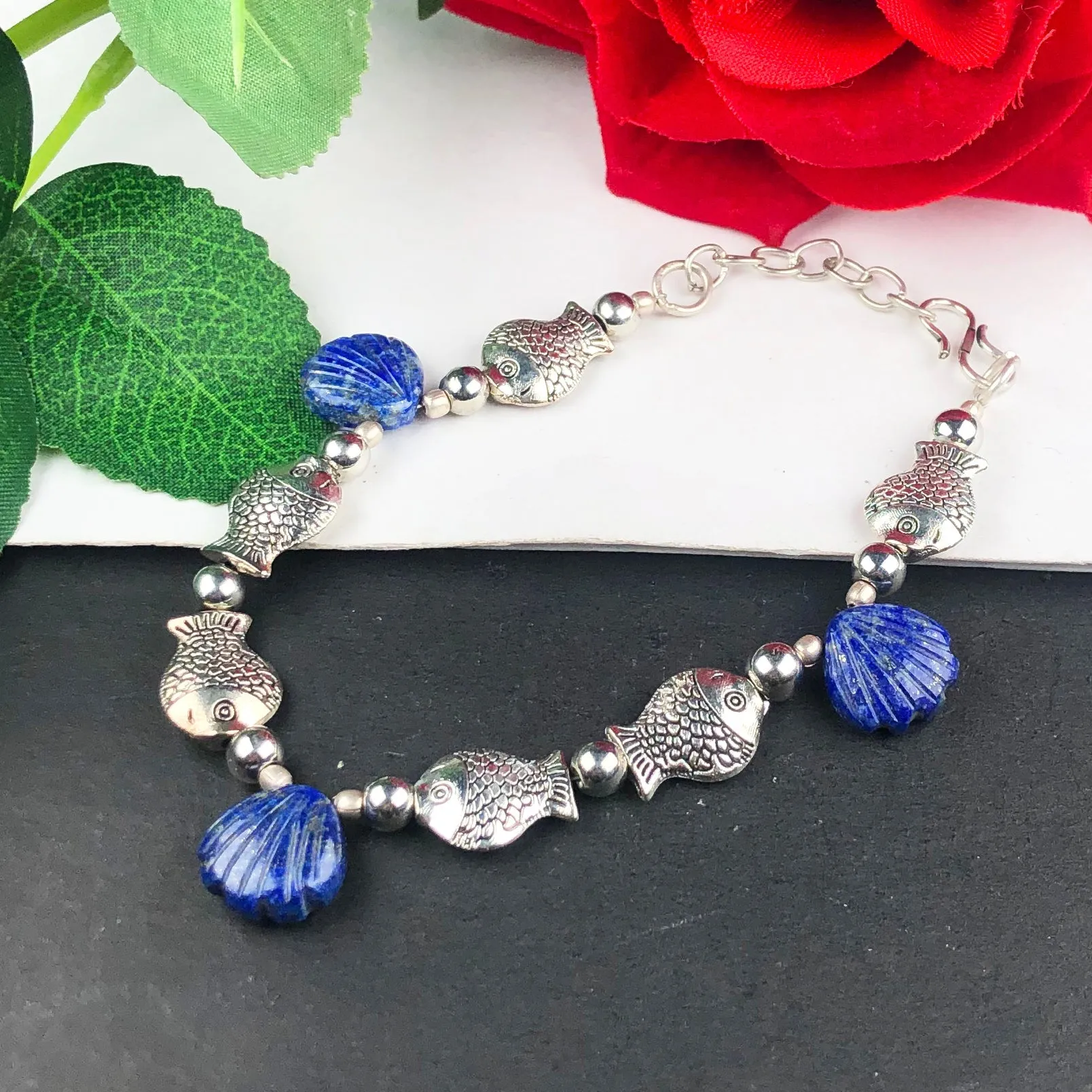 Amazing Blue Lapis Lazuli Bracelet Healing  Adjustable