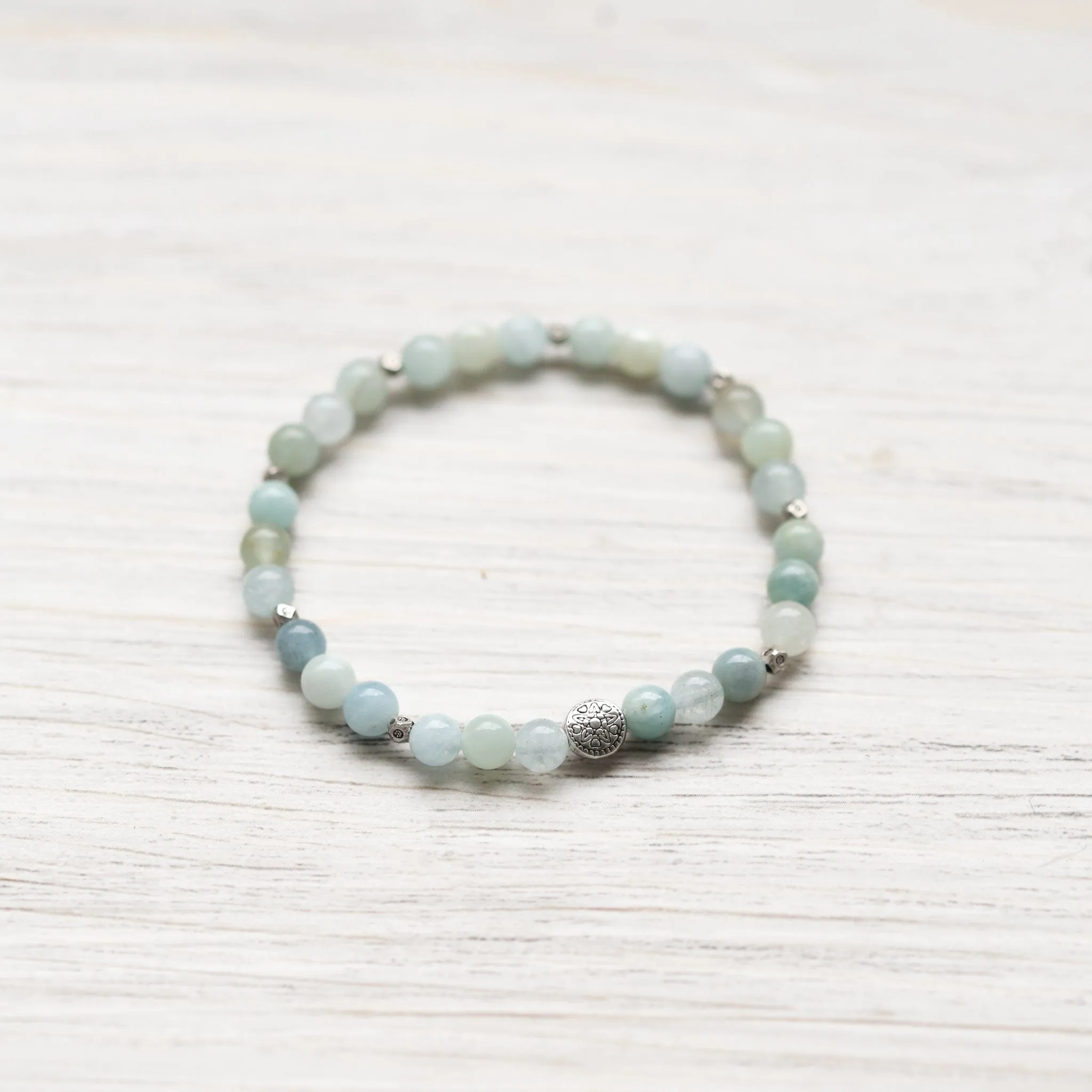 Aquamarine Serenity Mala & Bracelet Set