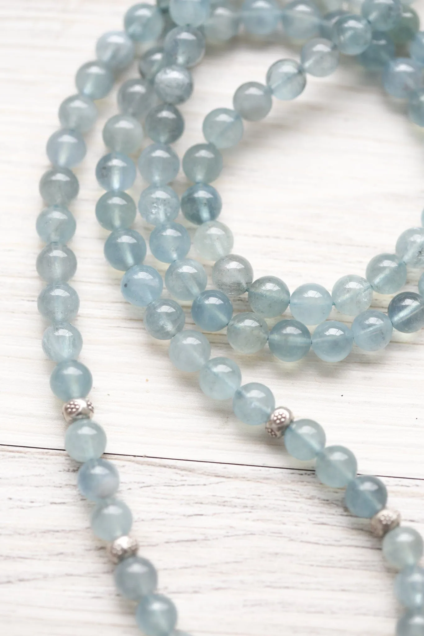 Aquamarine Serenity Mala & Bracelet Set