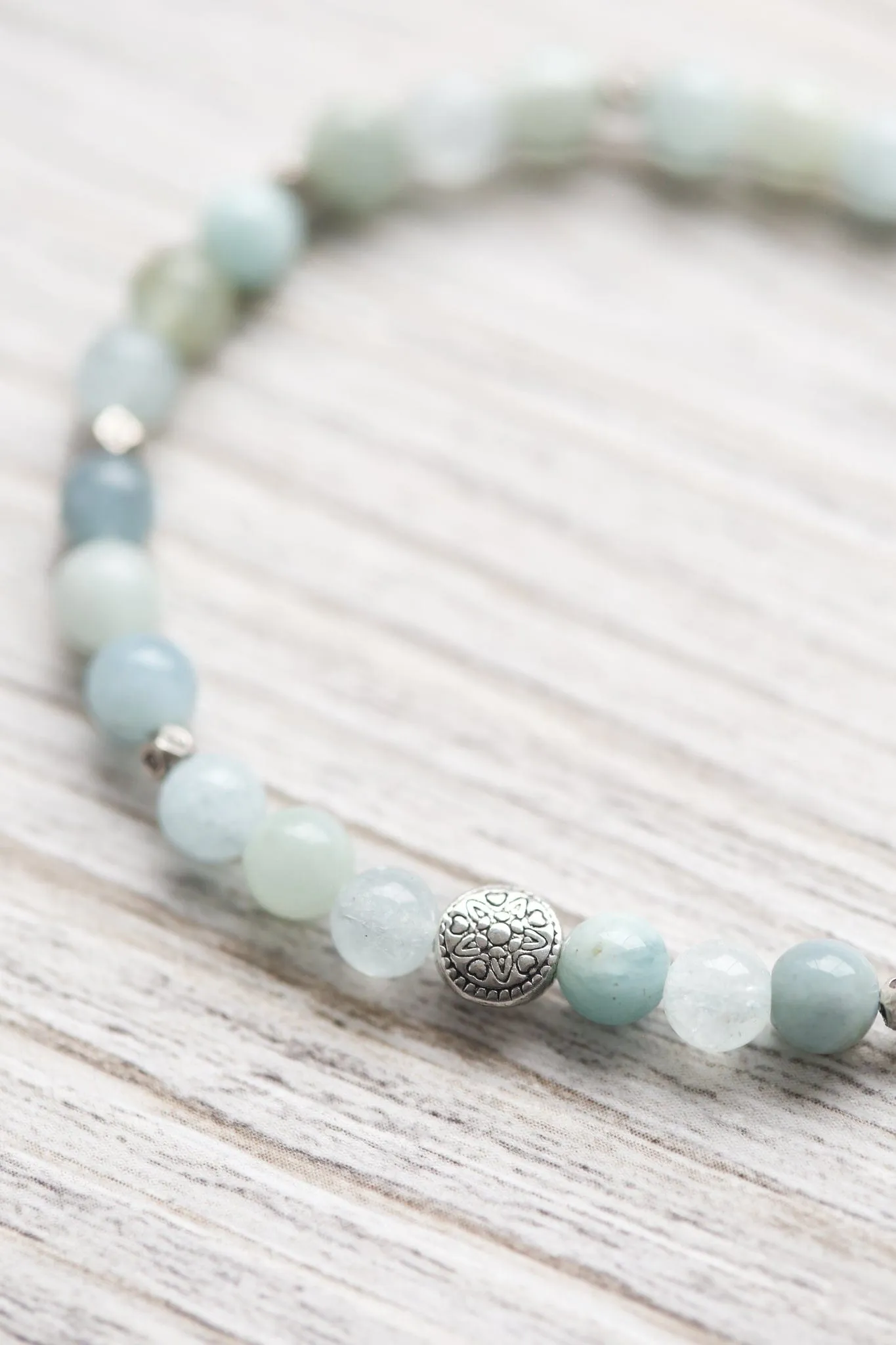 Aquamarine Serenity Mala & Bracelet Set