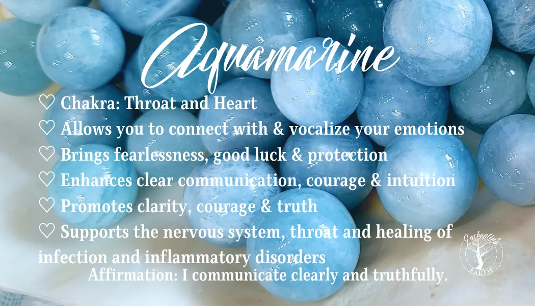 Aquamarine with Biotite Bracelet for Calm Communication and Healing