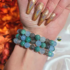 Aquarius Bracelet (Amazonite, Aquamarine and Labradorite) *High Quality* for Calmly Speaking your Truth