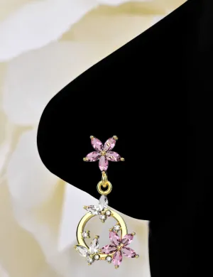 butterfly dangle nose ring – Indian nose Picrcing jewelry