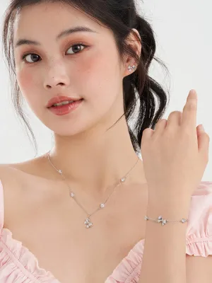 Butterfly Pure Silver Bracelet Light Luxury Niche Exquisite Birthday Gift