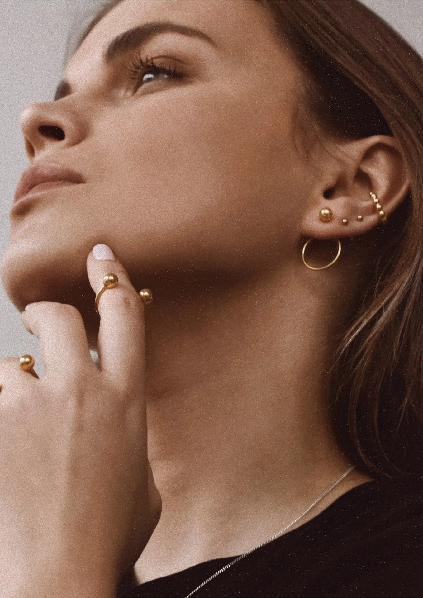 Chord Earrings Gold