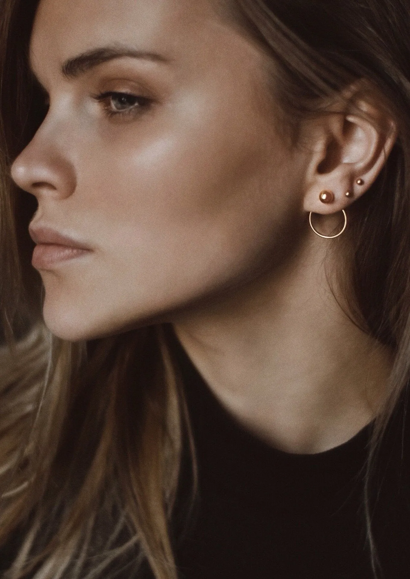 Chord Earrings Gold