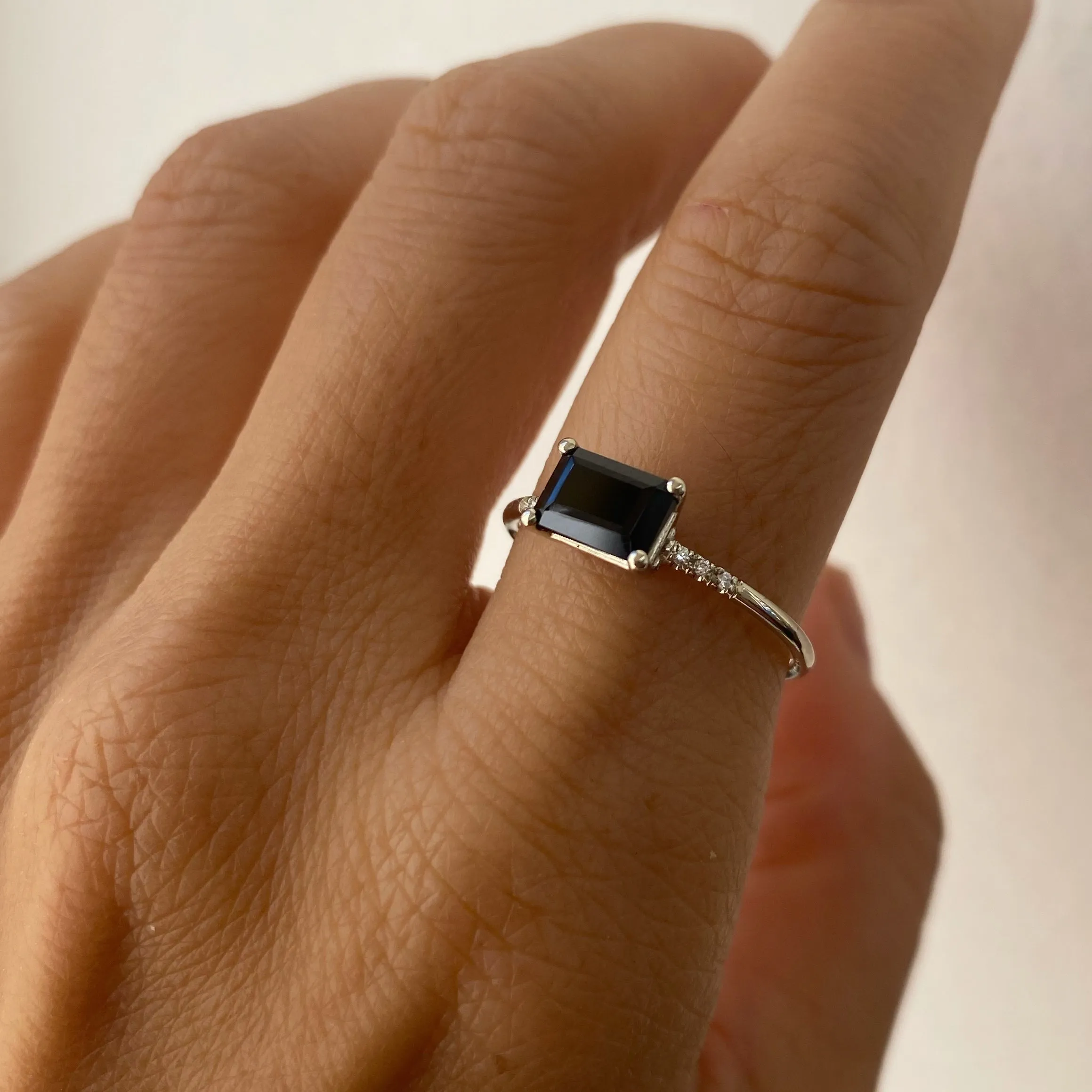 East West Onyx Equilibrium Ring (ready to ship option)*