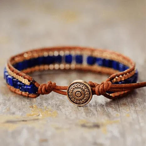 Golden Lapis Lazuli Bracelet