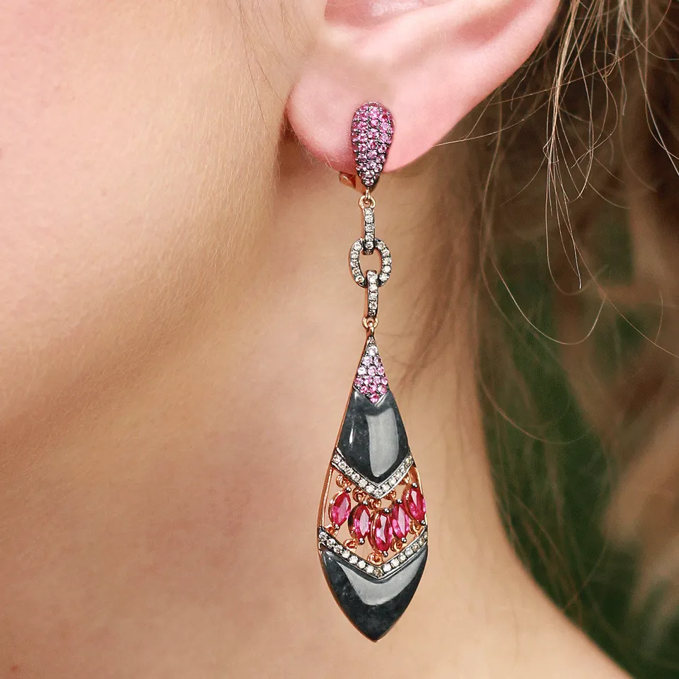 Grey Jade Earrings