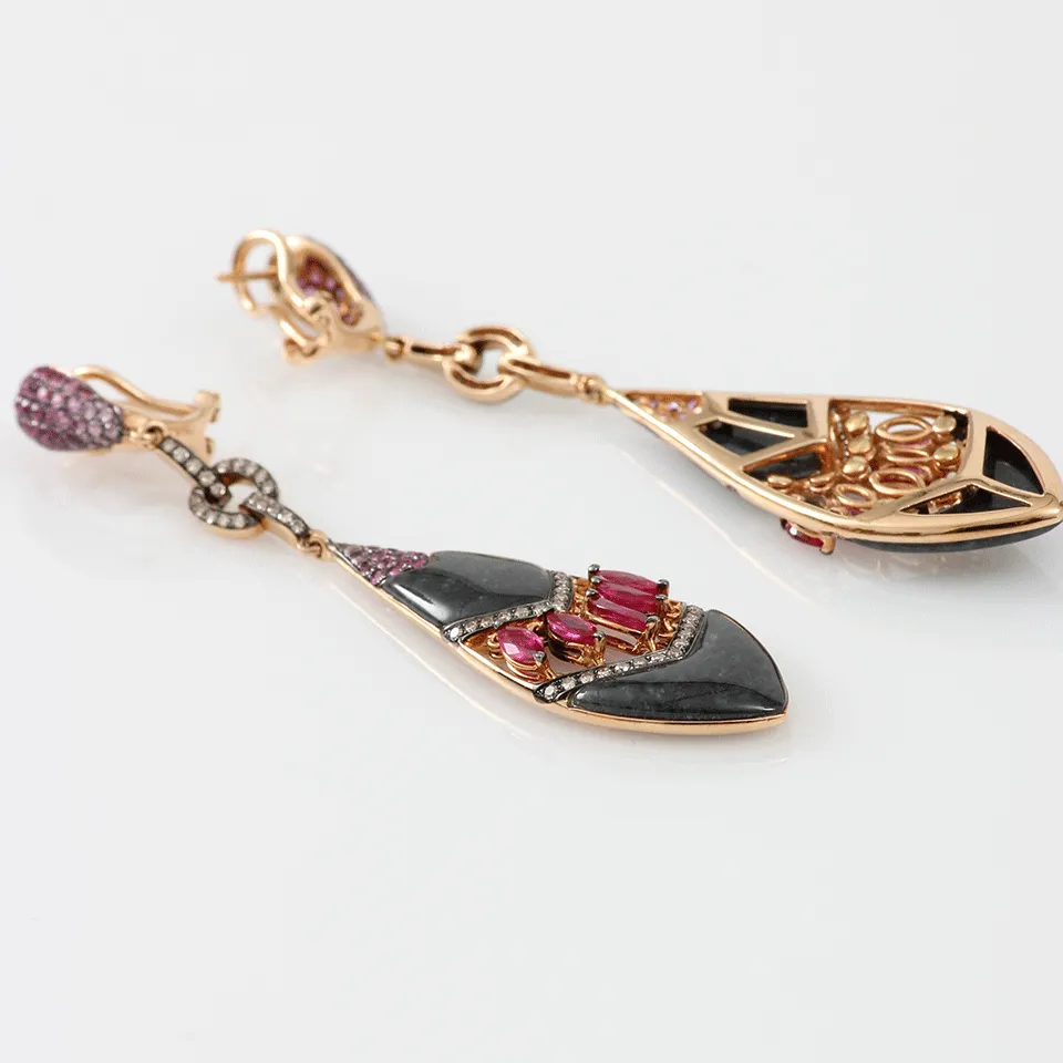 Grey Jade Earrings