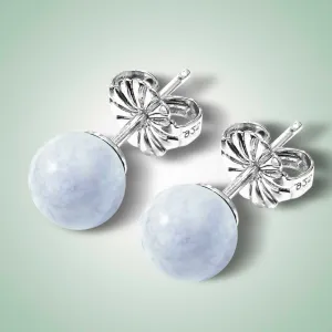 Lavender Jade Stud Earrings