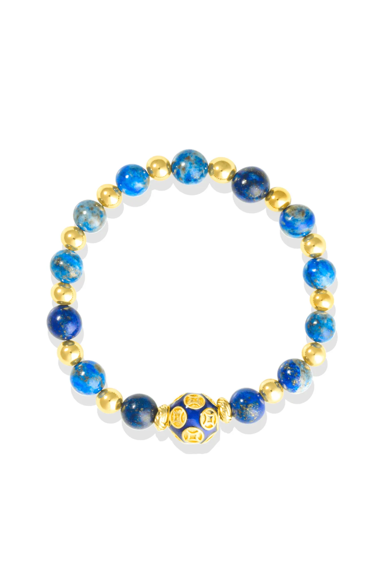 Love Coin Feng Shui Bracelet Stack 18k Gold Vermeil