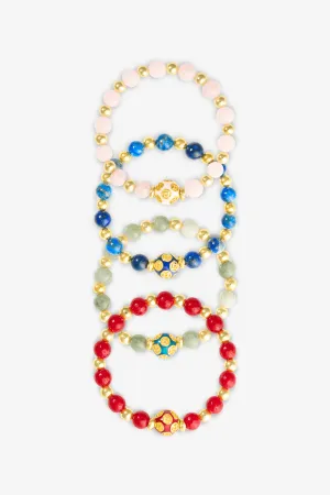Love Coin Feng Shui Bracelet Stack 18k Gold Vermeil