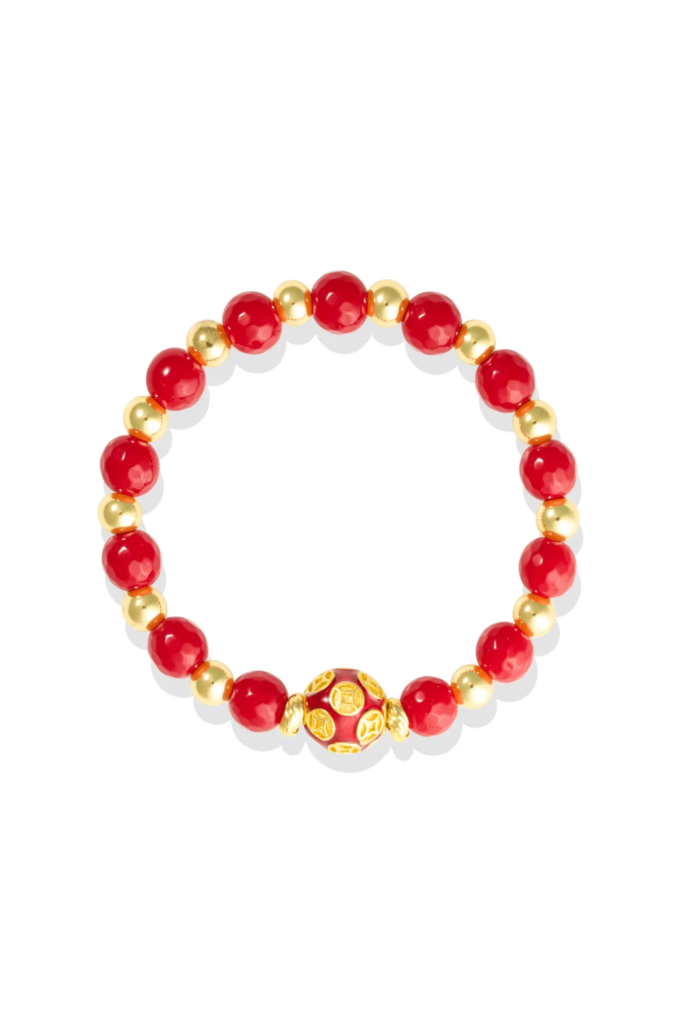 Love Coin Feng Shui Bracelet Stack 18k Gold Vermeil
