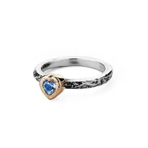 Moonstone Heart Textured Treasure Ring