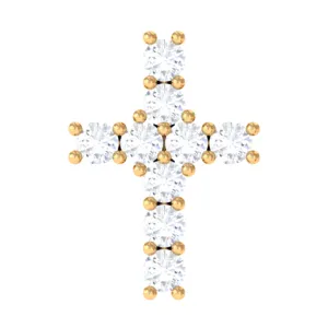 Natural Diamond Cross Cartilage Earring