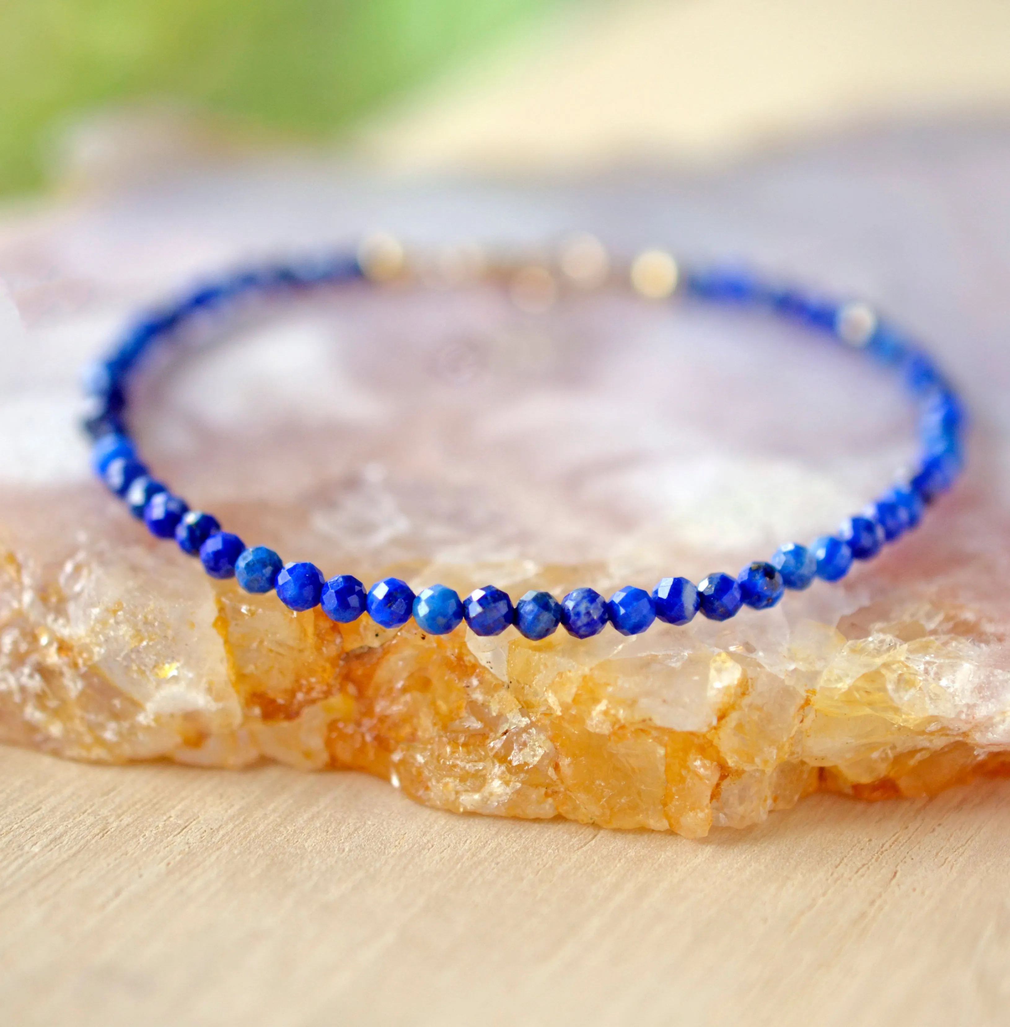 Natural Lapis Lazuli Beaded Bracelet