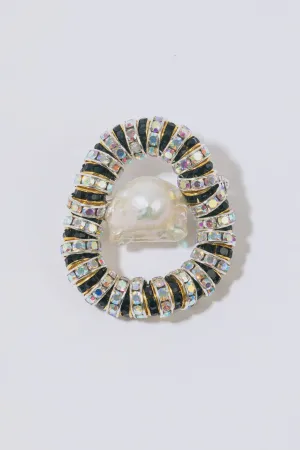 Pearl Octopuss.y Paris Brooch in Zebra