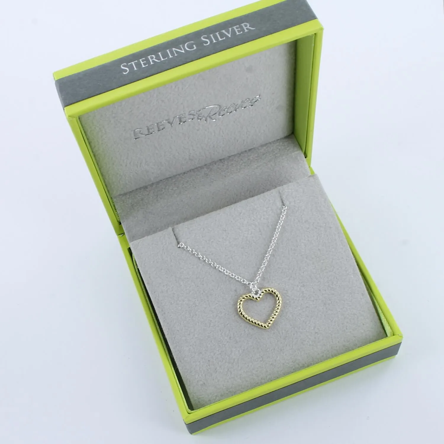 Twisted Heart Necklace Gold