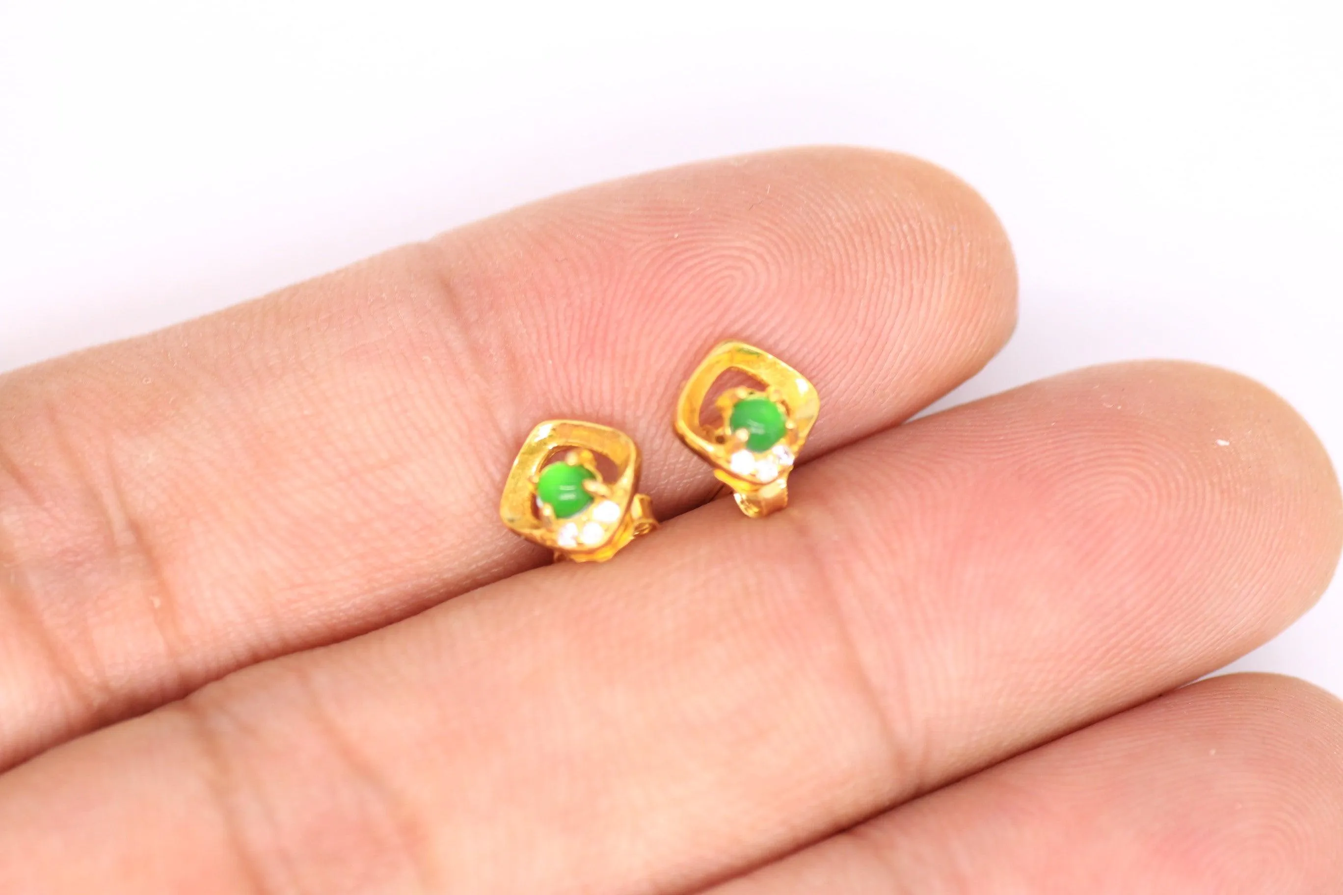 Type A Jadeite Jade Earrings s925 Silver Inlay ZH-DLAC-XUS9