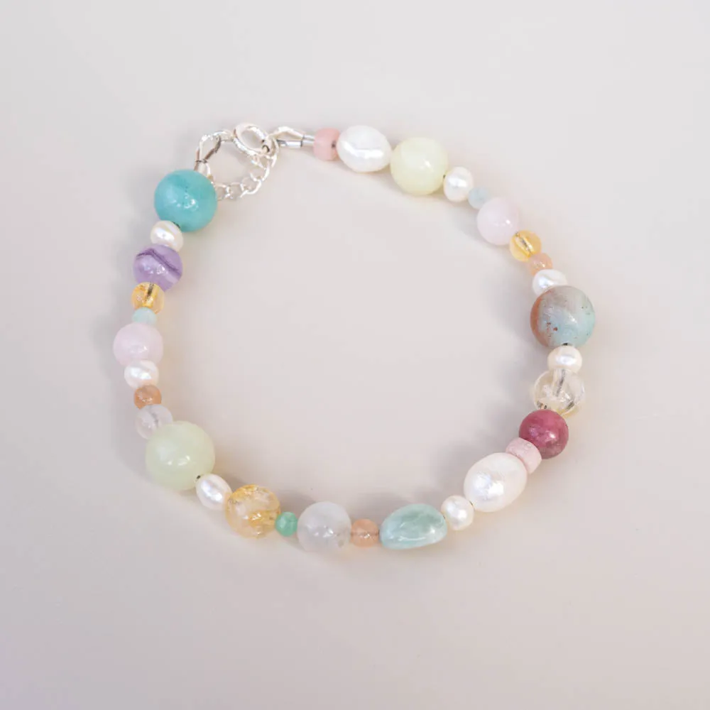 'Wildflower' Mixed Crystal Beaded Bracelet