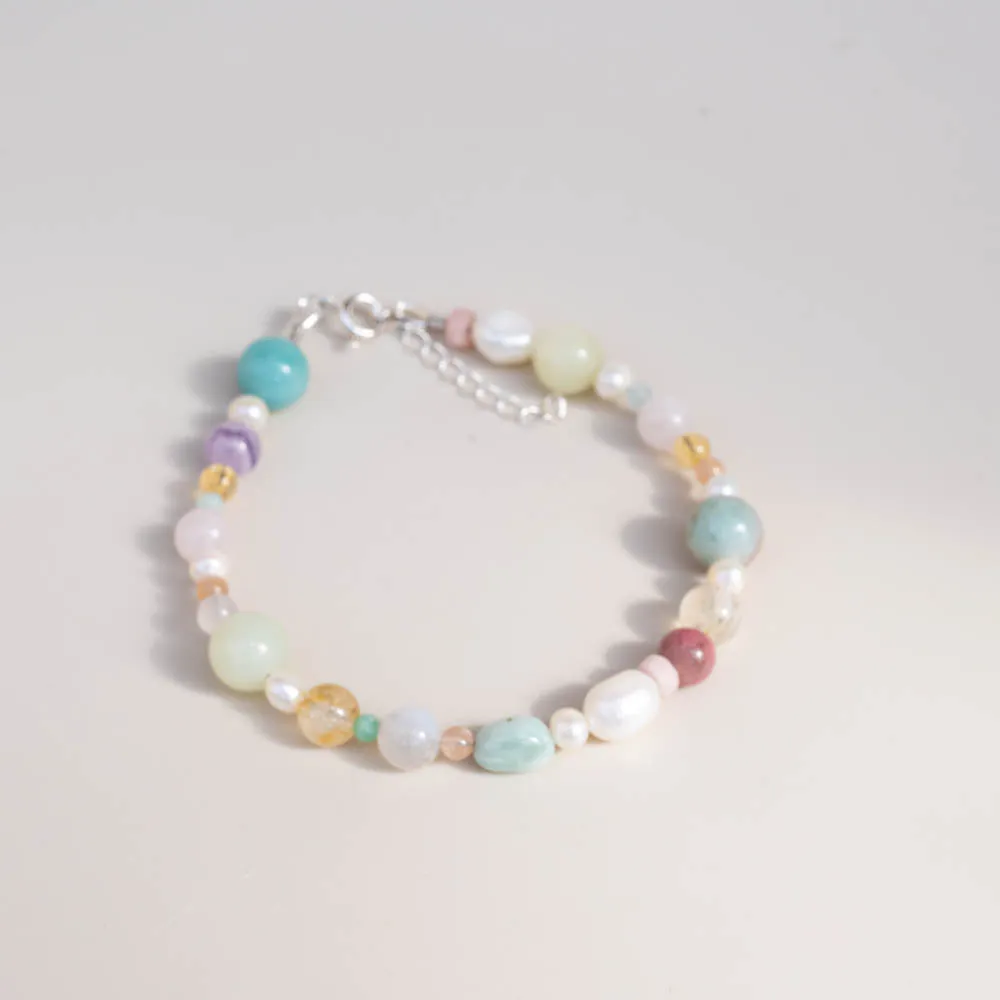 'Wildflower' Mixed Crystal Beaded Bracelet