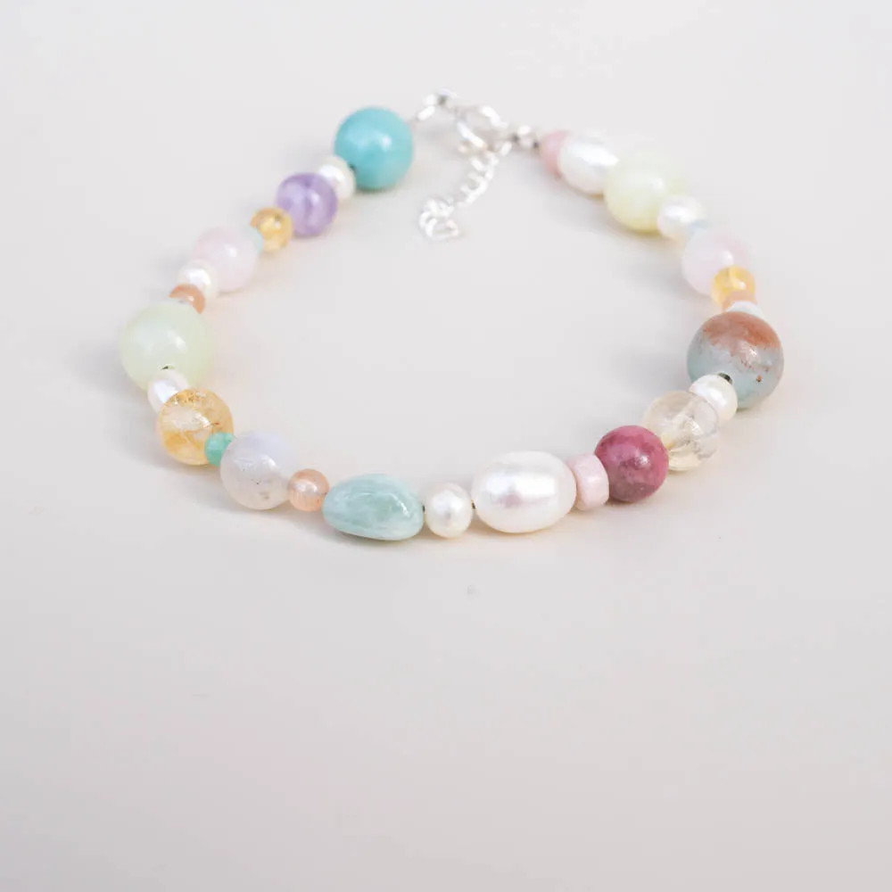 'Wildflower' Mixed Crystal Beaded Bracelet
