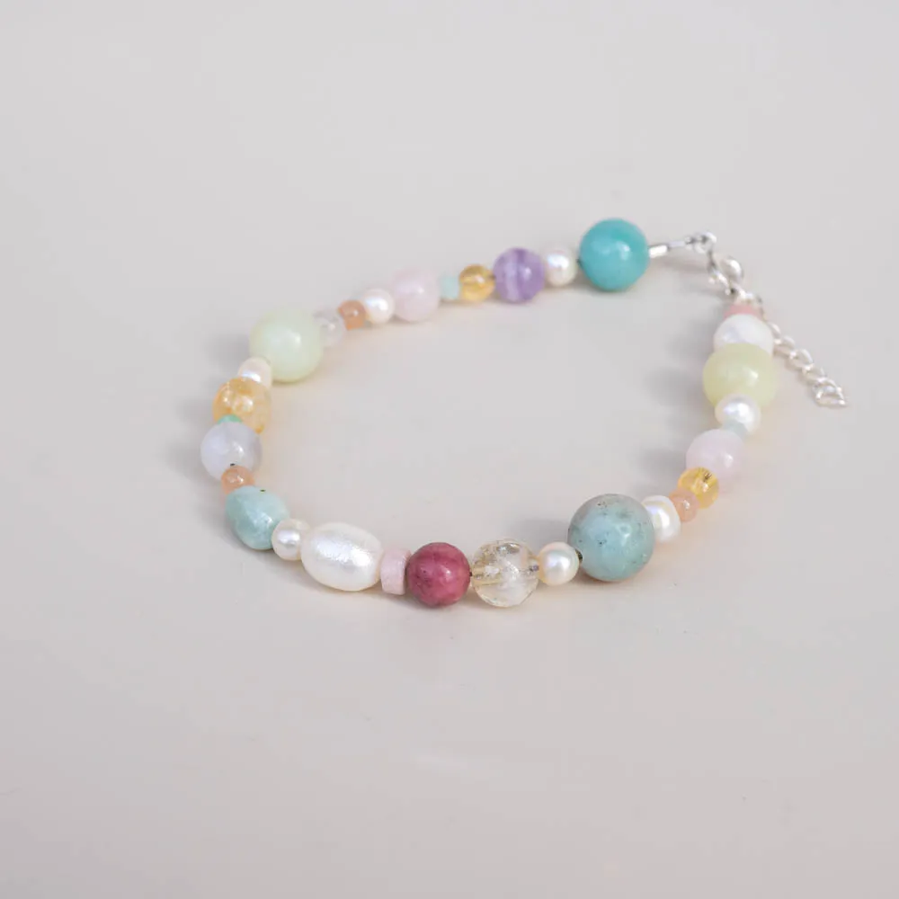 'Wildflower' Mixed Crystal Beaded Bracelet